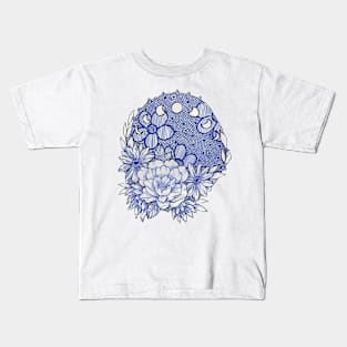 Moon phase floral Kids T-Shirt